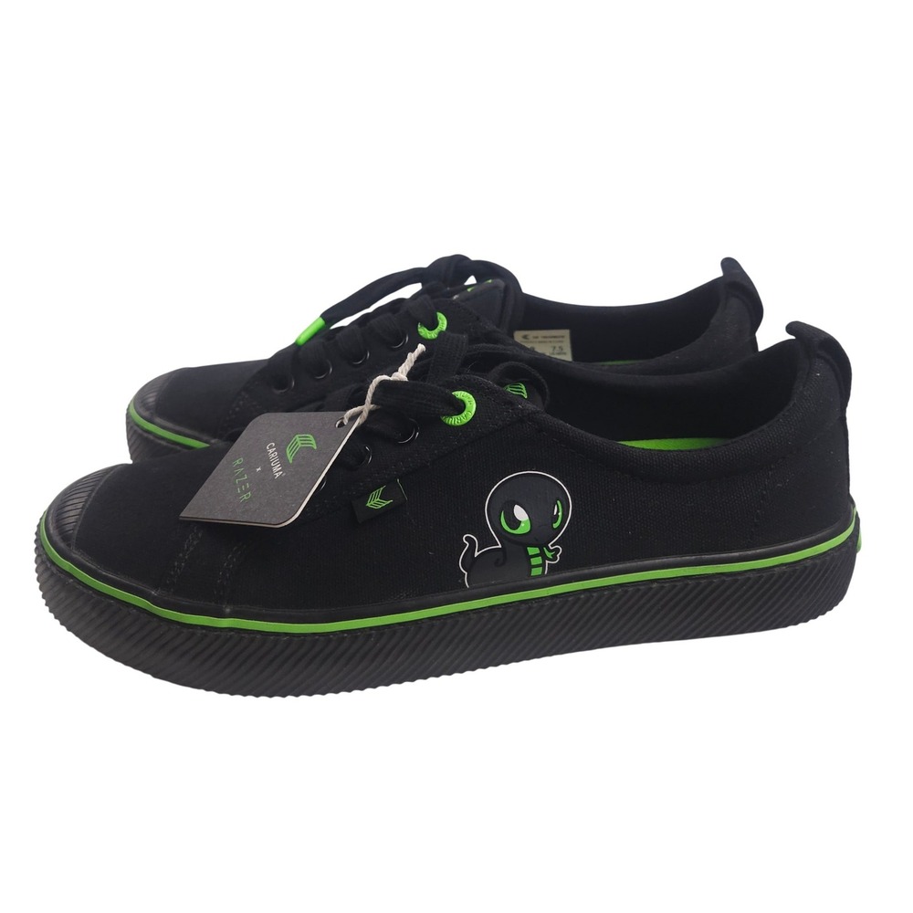 Cariuma x Razer Sneki‎ Snek OCA Low Top Sneakers Black Green Limited Edition